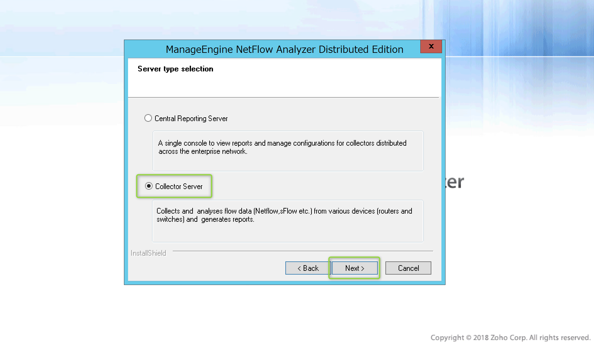 Netflow Analyzer Enterprise Edition コレクターサーバー Windows用 インストール手順 Netflow Analyzer ナレッジベース
