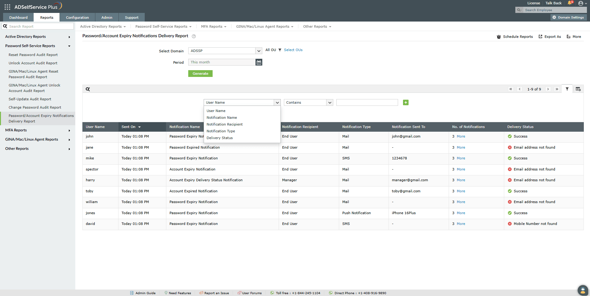 PasswordAccountExpiry-Notifications-Delivery-Report