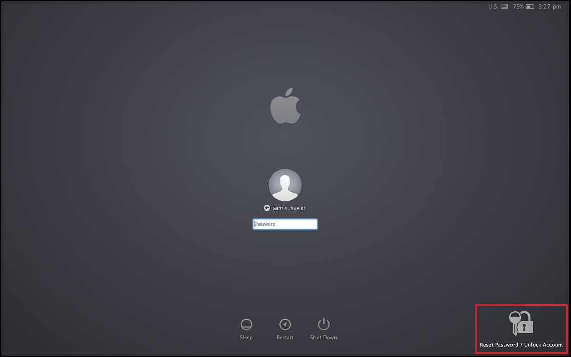 Mac OS Xログインエージェントのインストール --- ログイン画面
