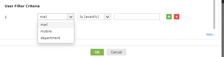 ユーザーフィルター基準