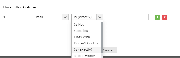 ユーザーフィルター基準