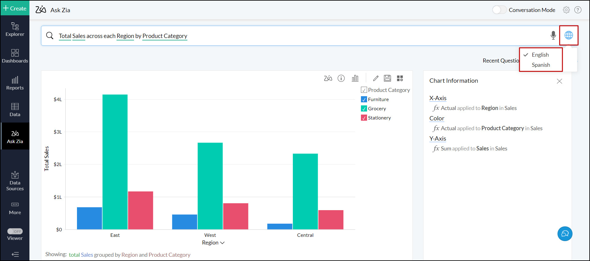analytics-plus-zia-language-settings