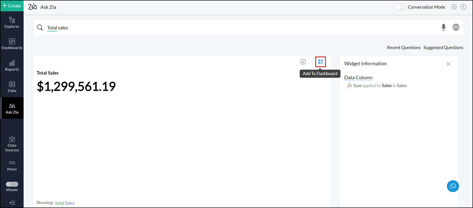 analytics-plus-zia-result-in-numeric-kpi-widget
