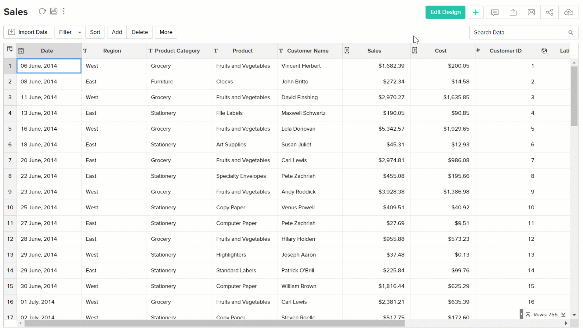 リレーショナルデータベース代替ルックアップ
