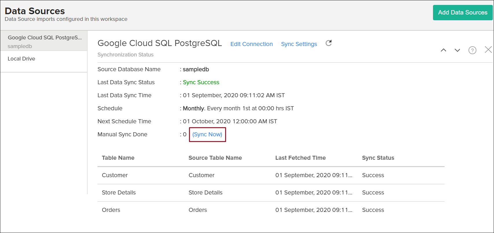 google-pgsql-sync-now