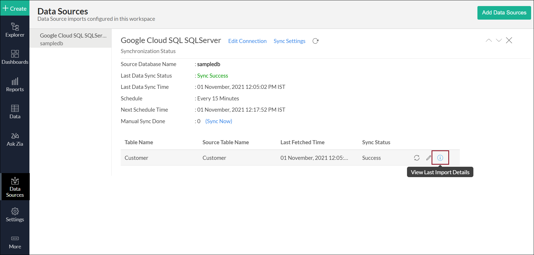 last-import-google-sql-server