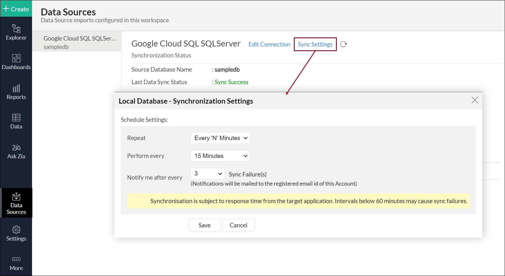 sync-settings-google-sql-server