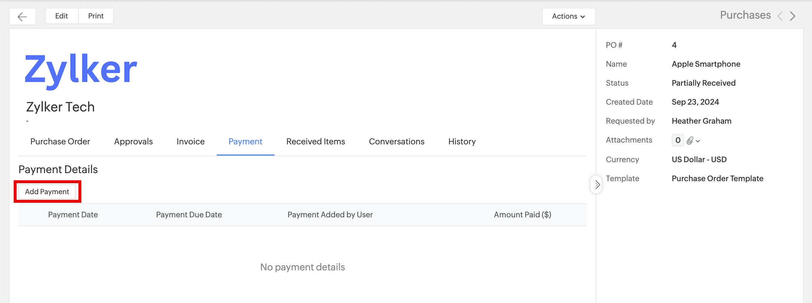 add payment details overview 01
