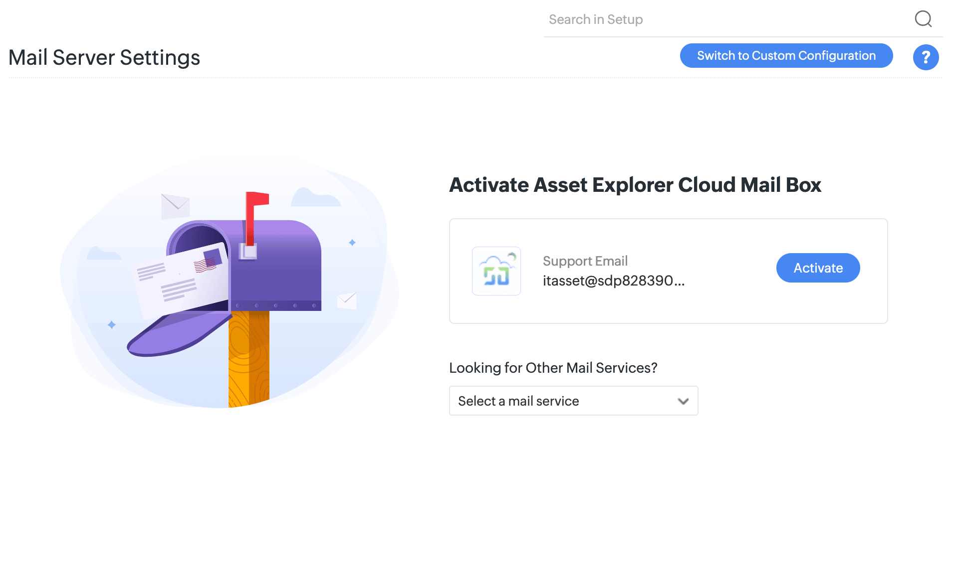 ネイティブメールサービスを使用してメールアカウントを設定する