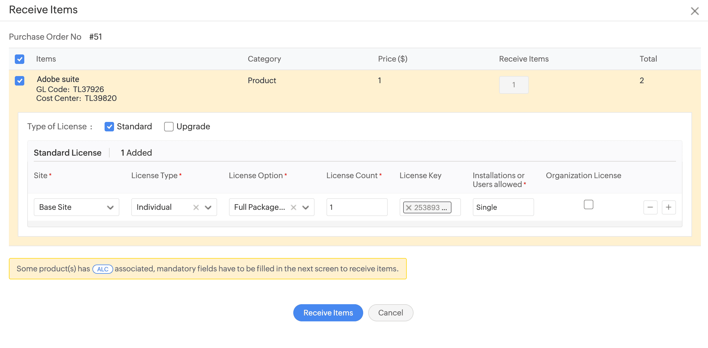 receive purchase order items overview 05
