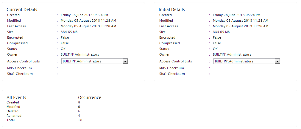 ファイル監視レポート