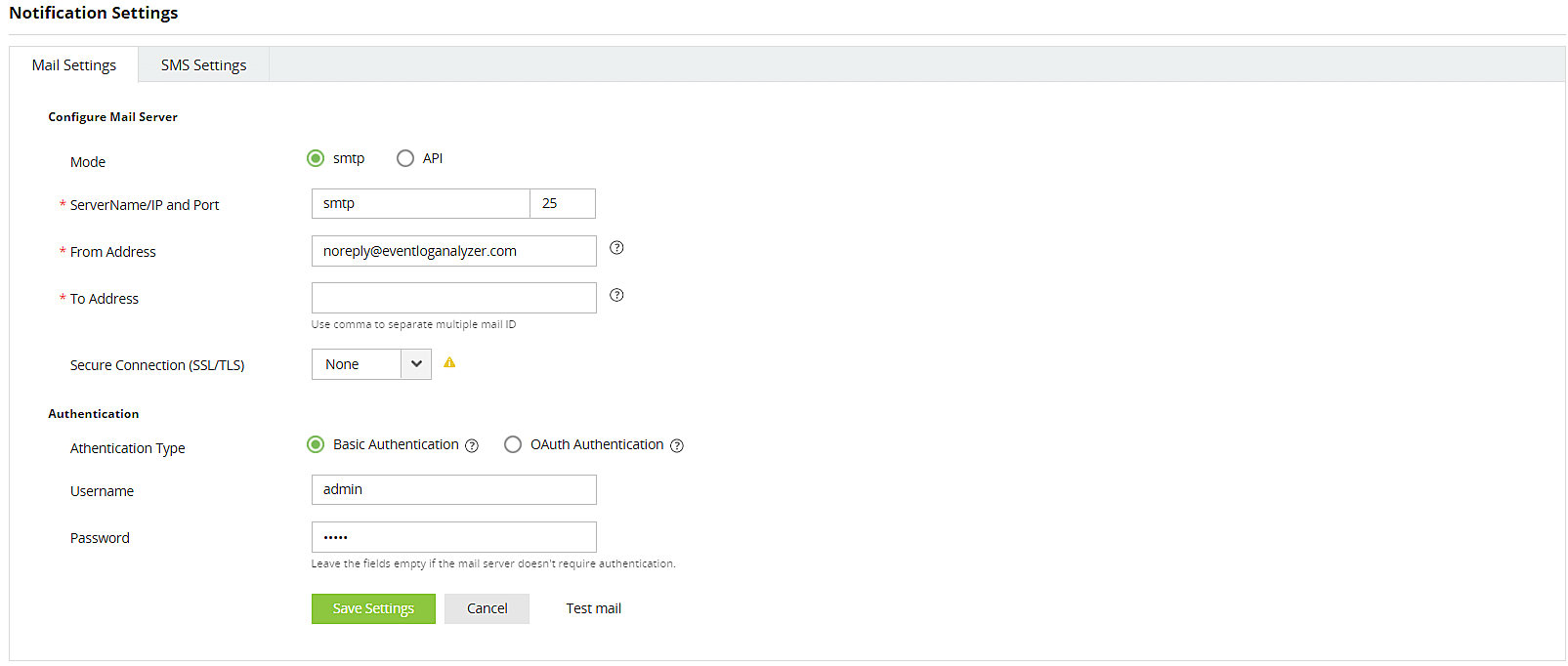 email-server-settings