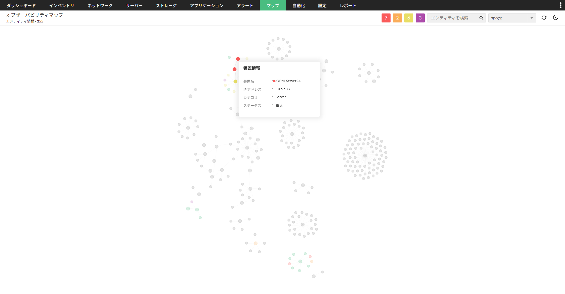 ノードの概要表示