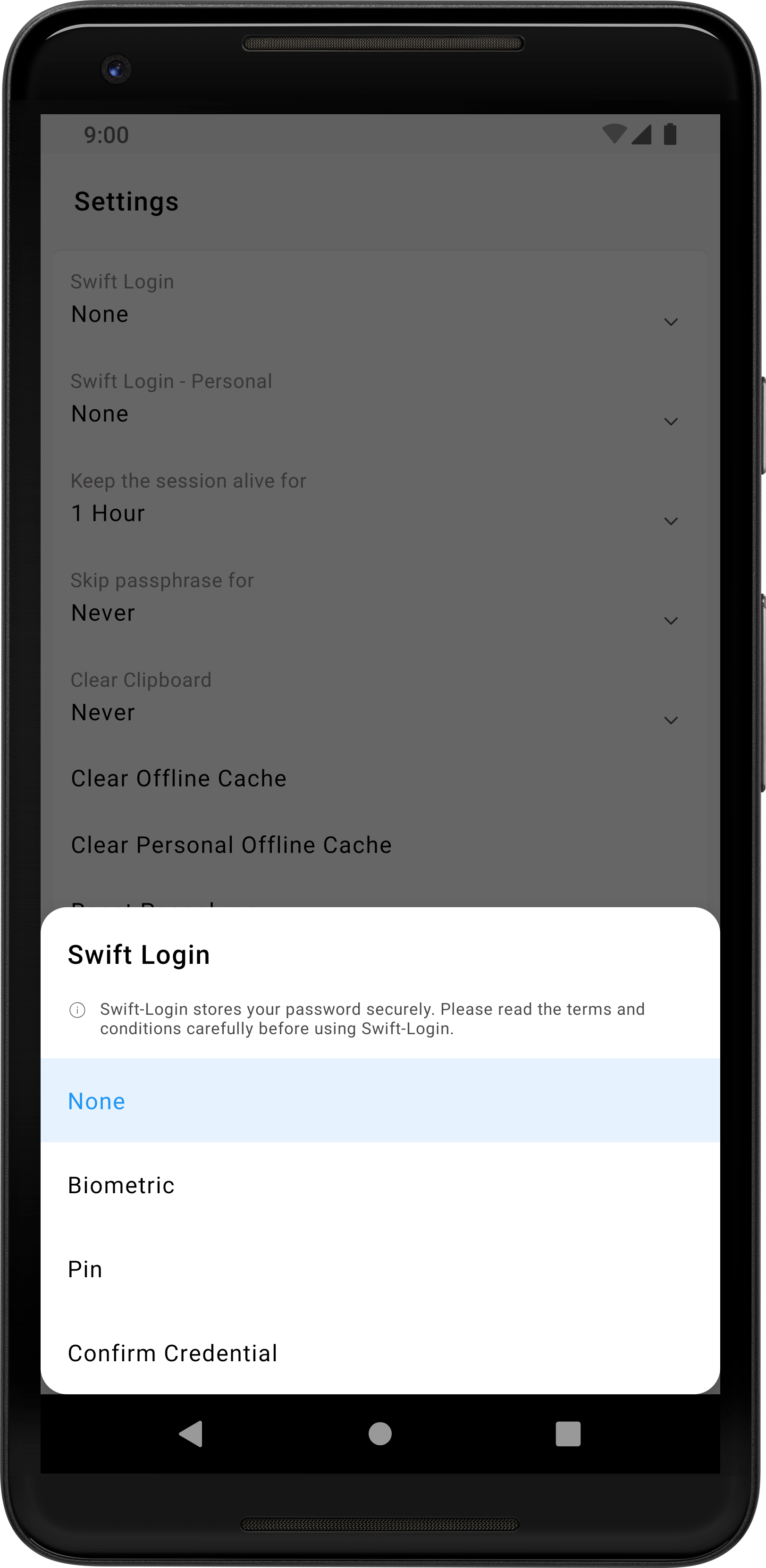 android-swift-login